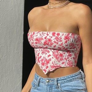 Floral bustier top